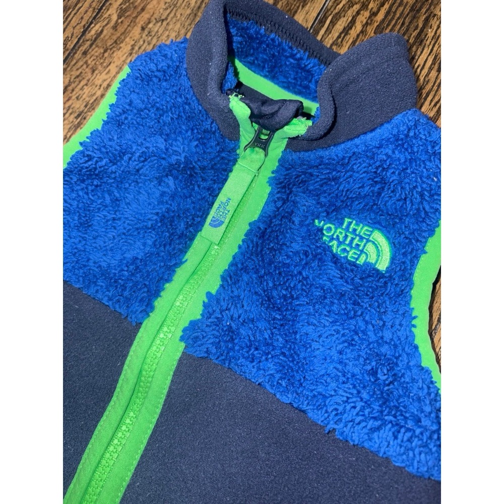 The North Face Sherpa vest green/blue infant 6/12 months - Picture 3 of 4